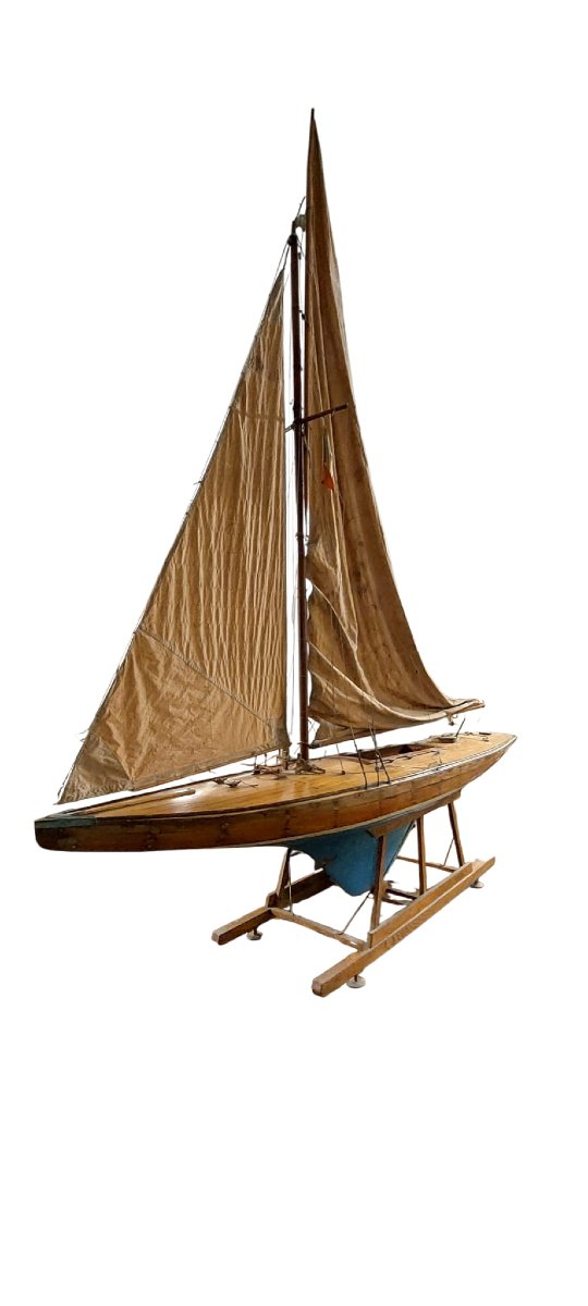 Grande modello italiano di uno yacht a vela del XIX secolo-photo-6