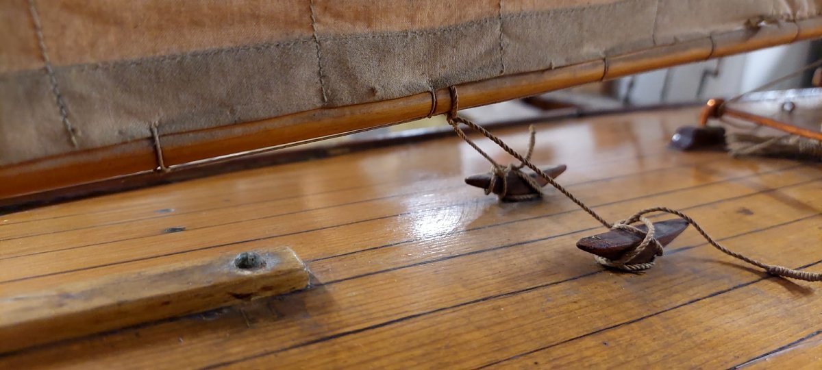 Grande modello italiano di uno yacht a vela del XIX secolo-photo-8