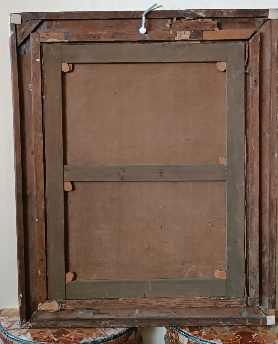 Antico olio su tela - Santa Agnese-Scuola romana XVII SECOLO-photo-7