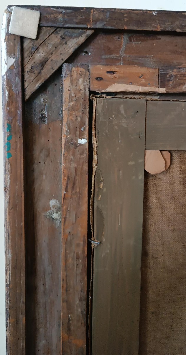 Antico olio su tela - Santa Agnese-Scuola romana XVII SECOLO-photo-8