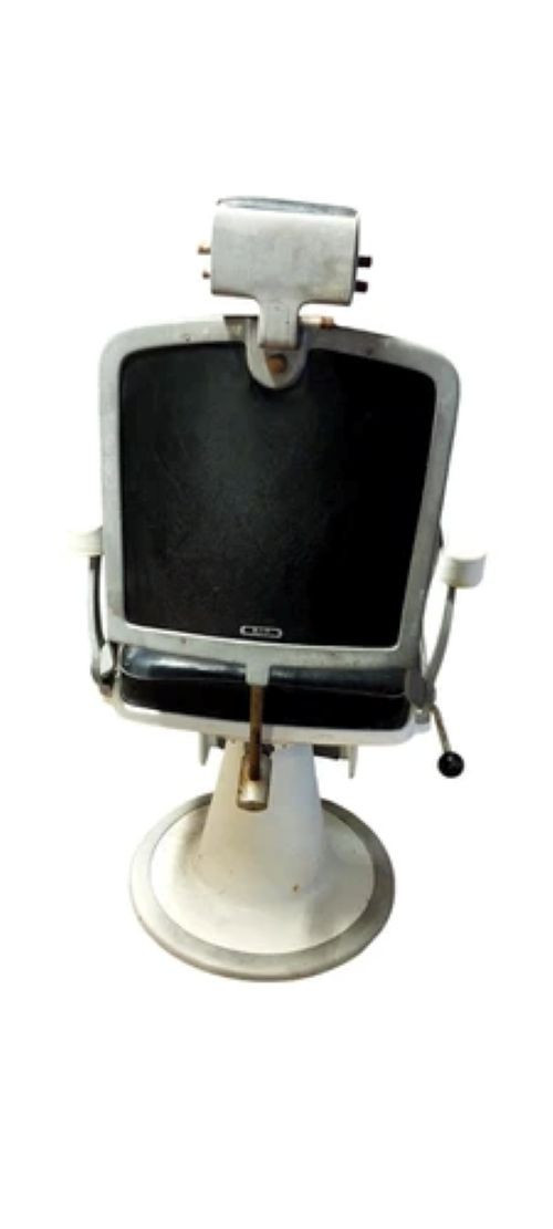 Poltrona da Barbiere Antica anni 50/60 (Originale) Vintage Alluminio Pelle-photo-2