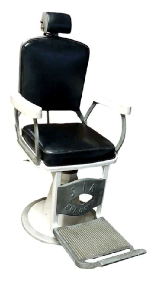 Poltrona da Barbiere Antica anni 50/60 (Originale) Vintage Alluminio Pelle