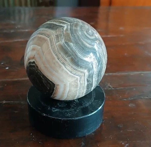 sfera in marmo anni 40 con base-photo-3