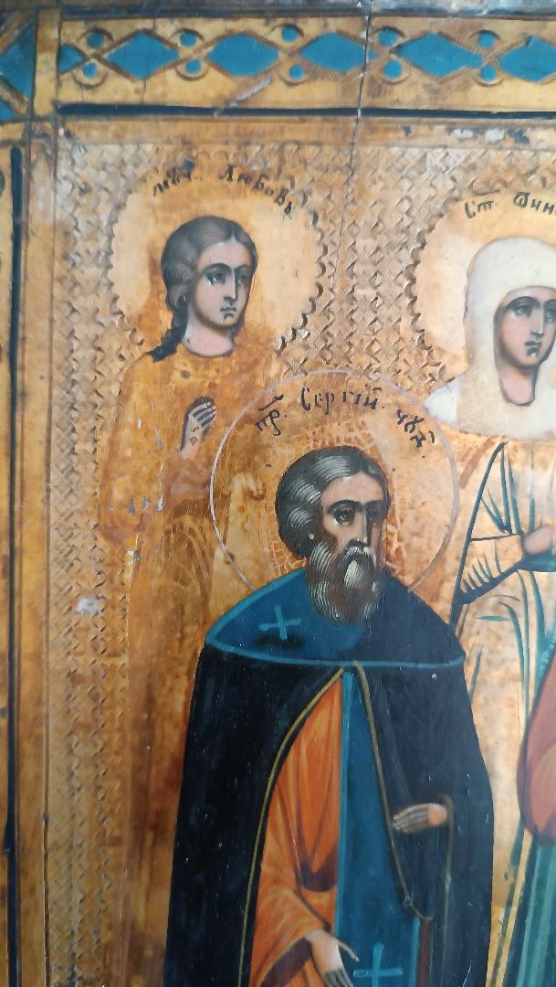 Antica icona russa, inizio XIX secolo-photo-4