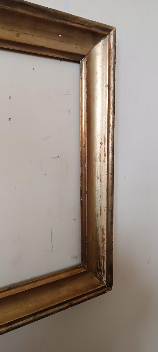 cornice antica legno dorato prima meta' XIX secolo-photo-1
