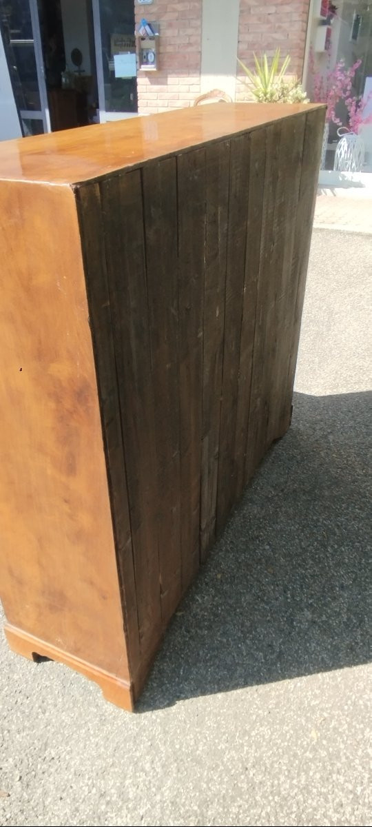 Stretta Cassettiera Con Scrittoio A Ribalta Mogano Giorgio III 1780/1820 Antico-photo-4