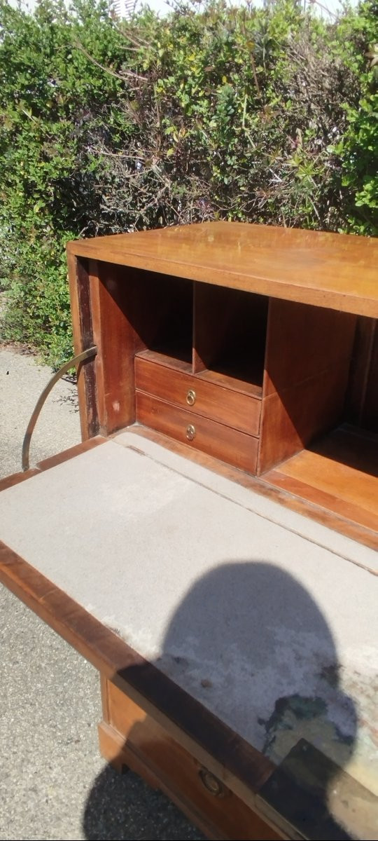 Stretta Cassettiera Con Scrittoio A Ribalta Mogano Giorgio III 1780/1820 Antico-photo-7