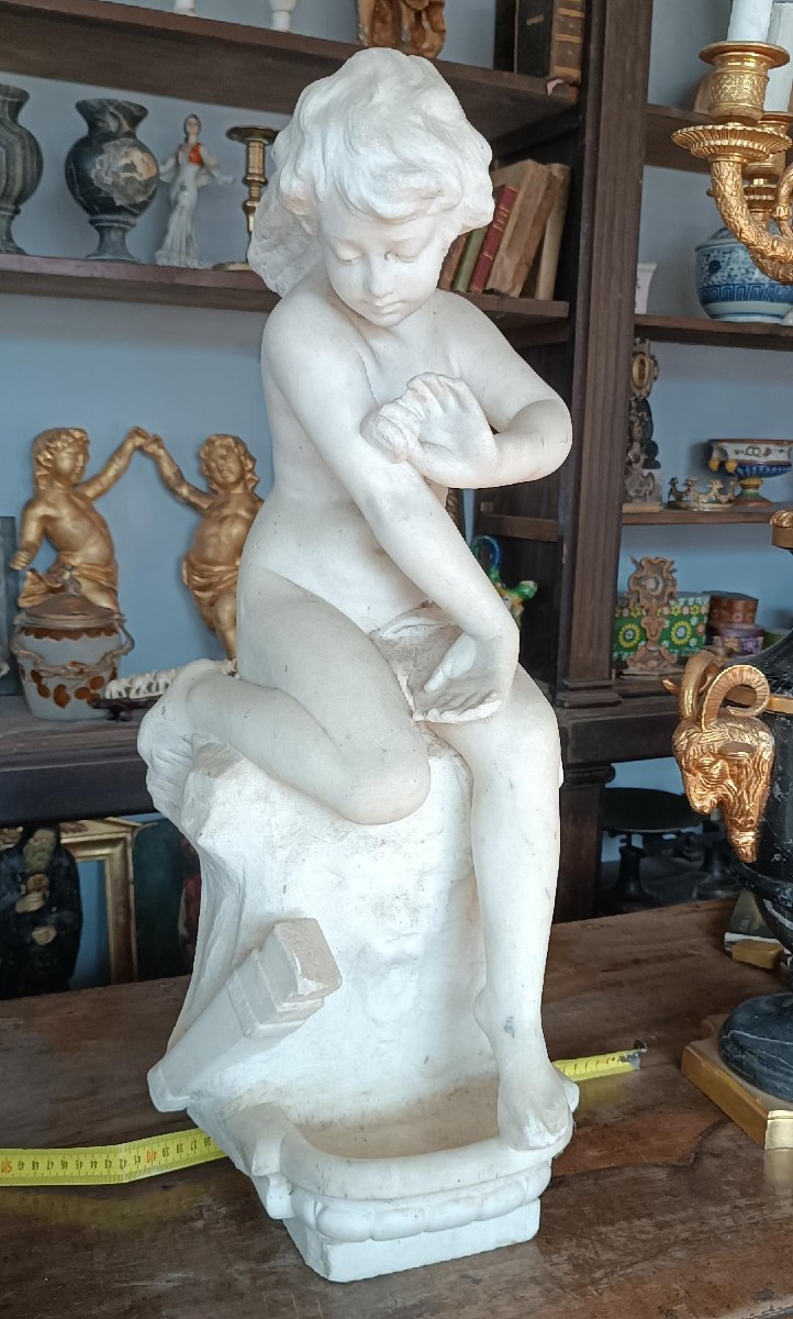 Grande scultura in marmo XIX secolo --photo-2