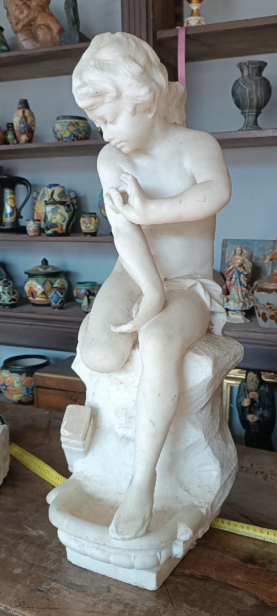 Grande scultura in marmo XIX secolo --photo-4