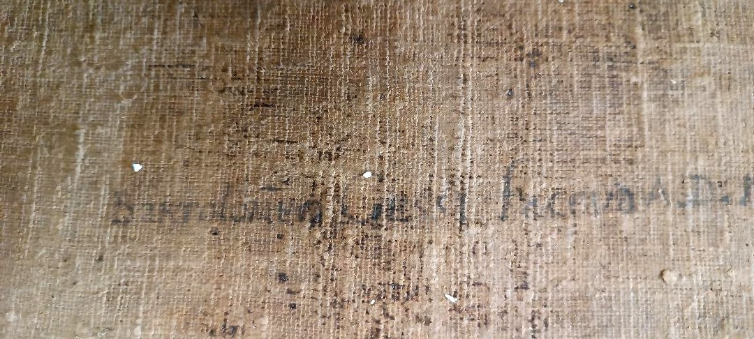 Antico dipinto olio su tela datato 1605 - Scuola Toscana-San Luigi Gonzaga-scuola del Manetti-photo-3