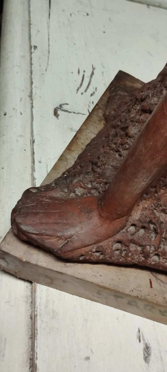 SCULTURA NUDO FEMMINILE "ALBERTO SPARAPANI" TERRACOTTA FIRMATA-photo-3