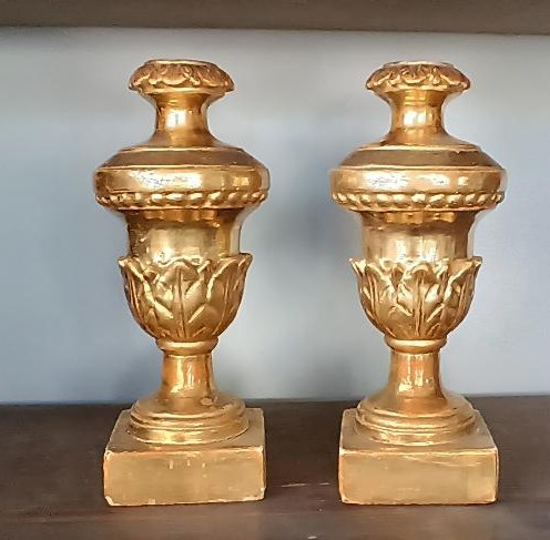 Antica coppia di candelieri portapalme Toscana Primi 800 luigi xvi-photo-2