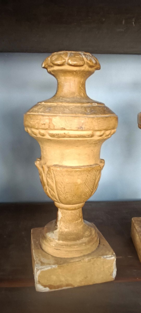 Antica coppia di candelieri portapalme Toscana Primi 800 luigi xvi-photo-2