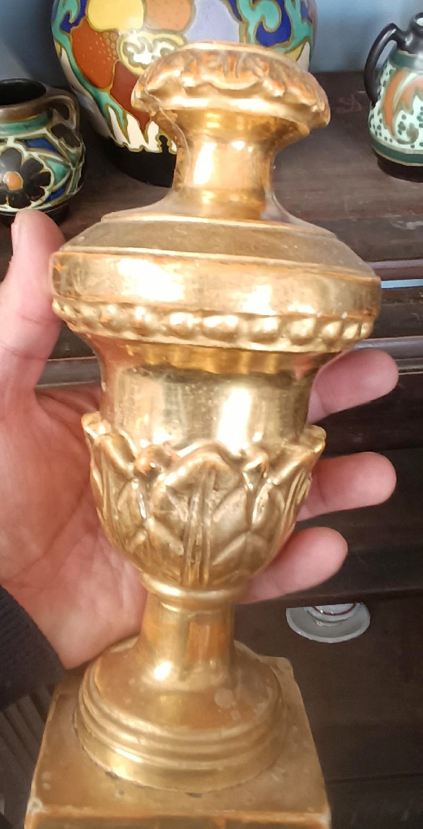 Antica coppia di candelieri portapalme Toscana Primi 800 luigi xvi-photo-4