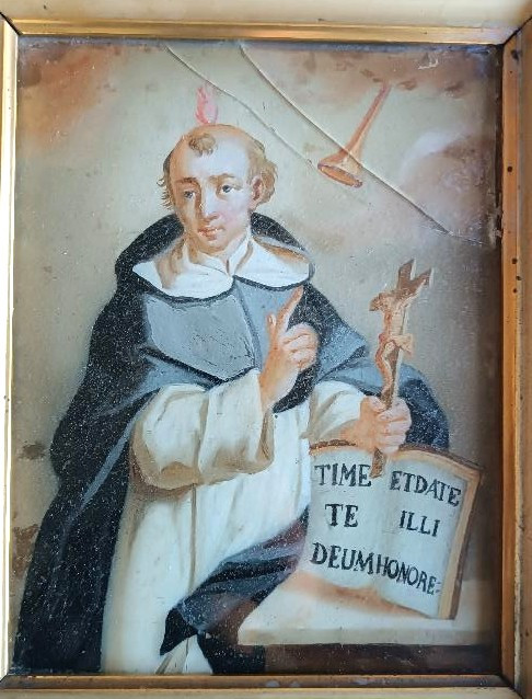 Antico dipinto su vetro-San Vincenzo Ferreri-photo-3