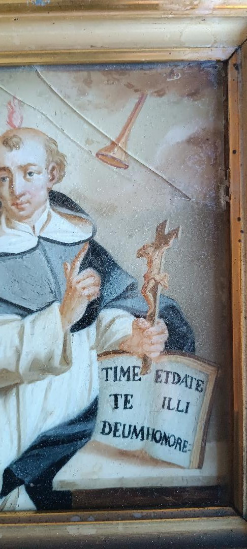 Antico dipinto su vetro-San Vincenzo Ferreri-photo-1