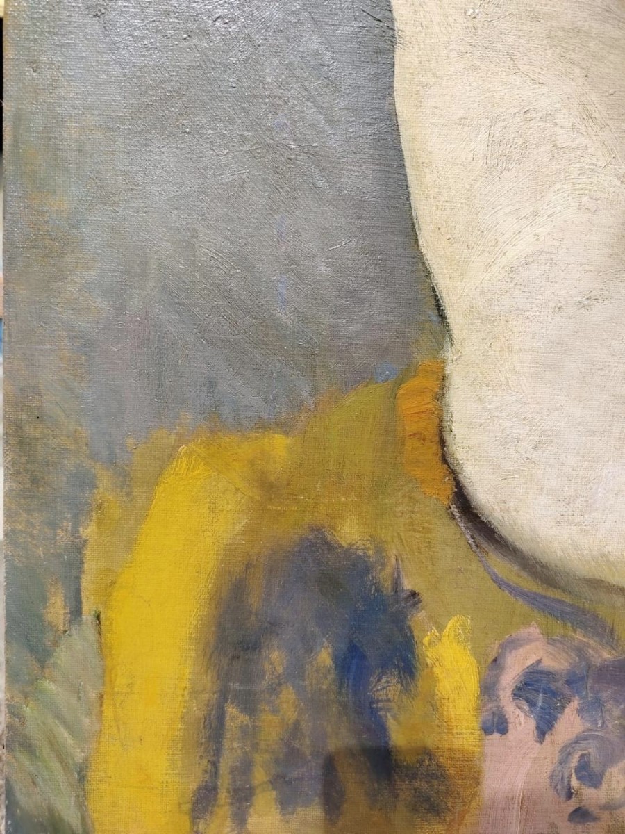 Olio su tela raffigurante nudo femminile , autore Armando Spadini (Florence 1883 - Rome 1995) --photo-4