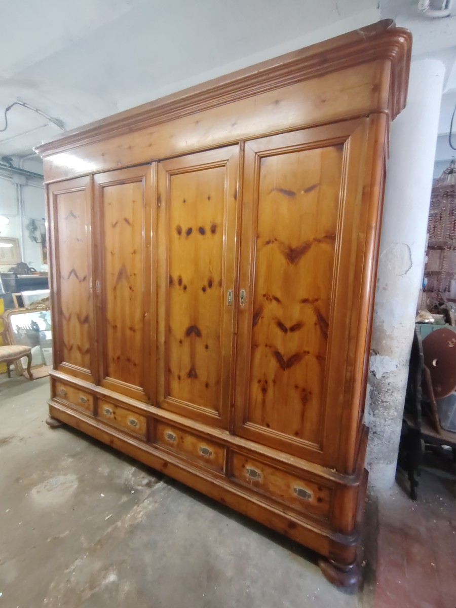 Grande armadio toscano in larice , XIX  secolo-photo-2