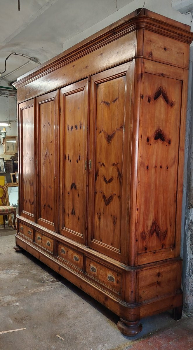 Grande armadio toscano in larice , XIX  secolo-photo-5