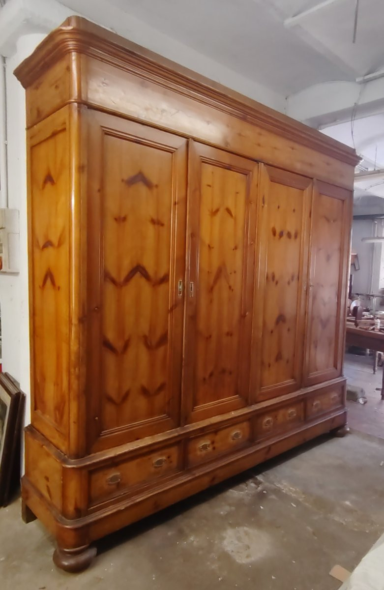 Grande armadio toscano in larice , XIX  secolo-photo-7