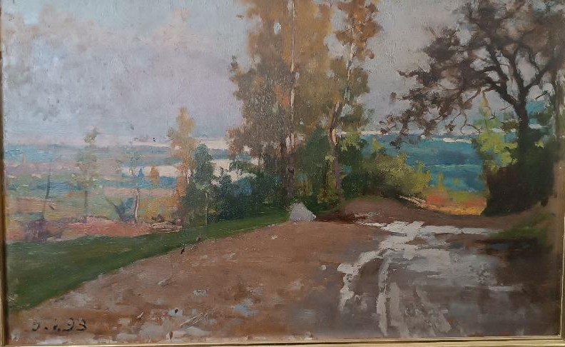 Dipinto ad olio su cartone, datato, non firmato, fine XIX secolo, scuola italiana.-photo-2