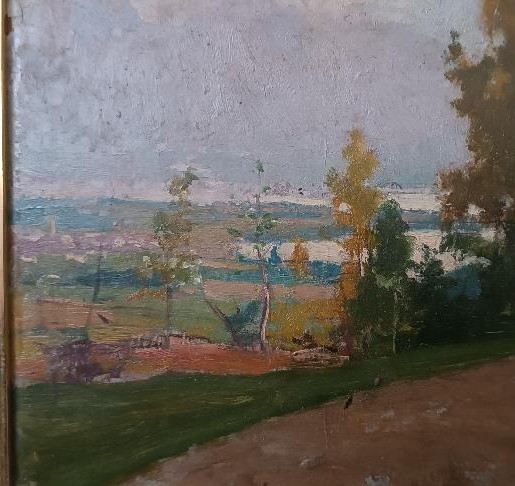 Dipinto ad olio su cartone, datato, non firmato, fine XIX secolo, scuola italiana.-photo-3