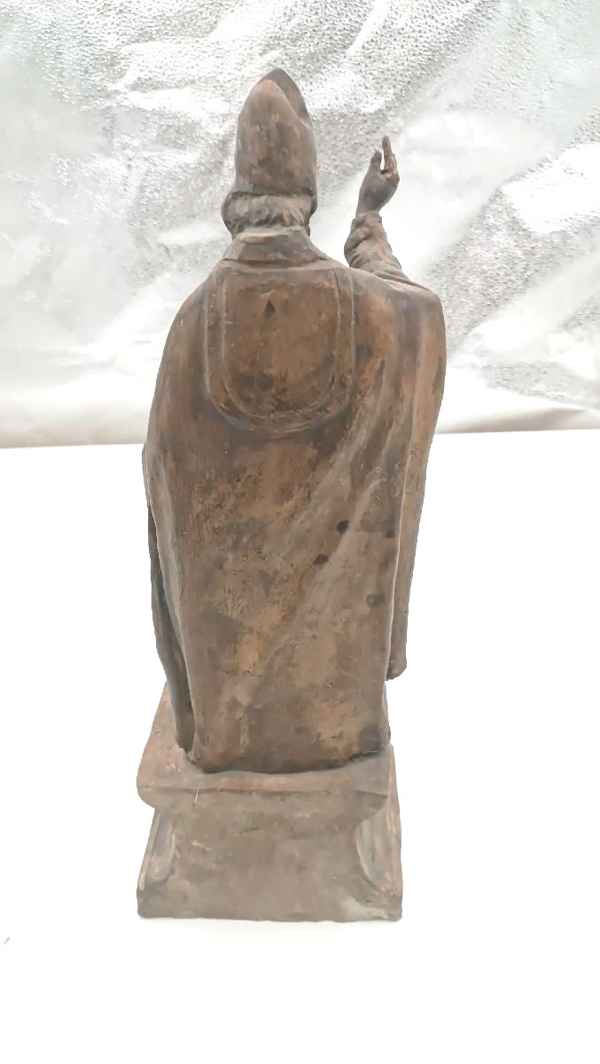 scultura in terracotta XVIII secolo-San Petronio scuola emiliana (ITALIA) h.42 cm-photo-3