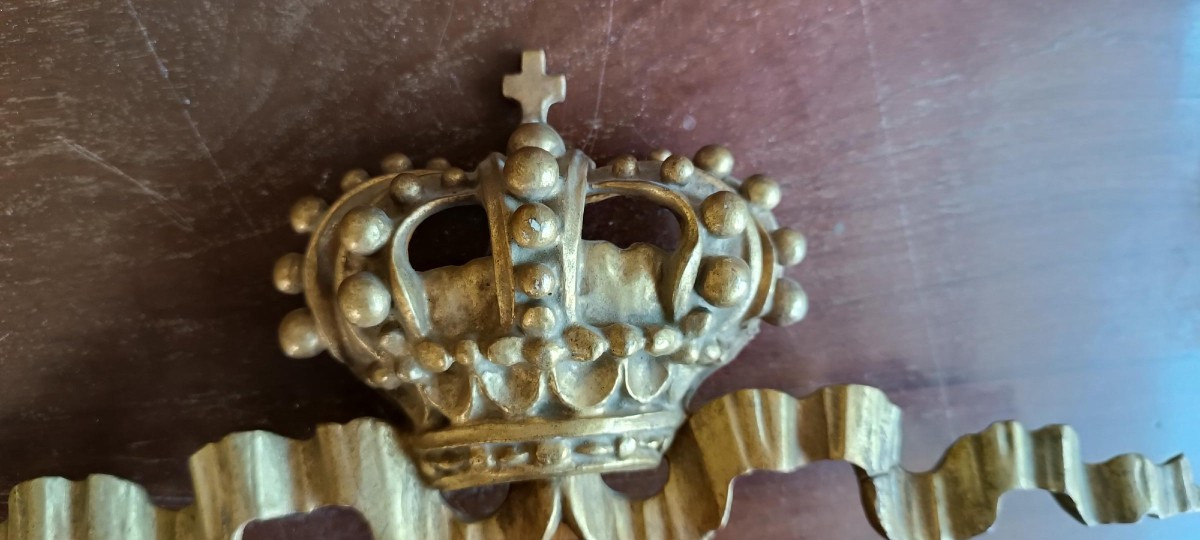 Antico fregio dorato in legno ,toscana XVIII secolo-photo-4