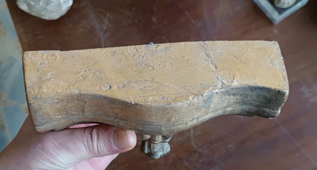 Antico fregio dorato in legno mensolina mensola-photo-3