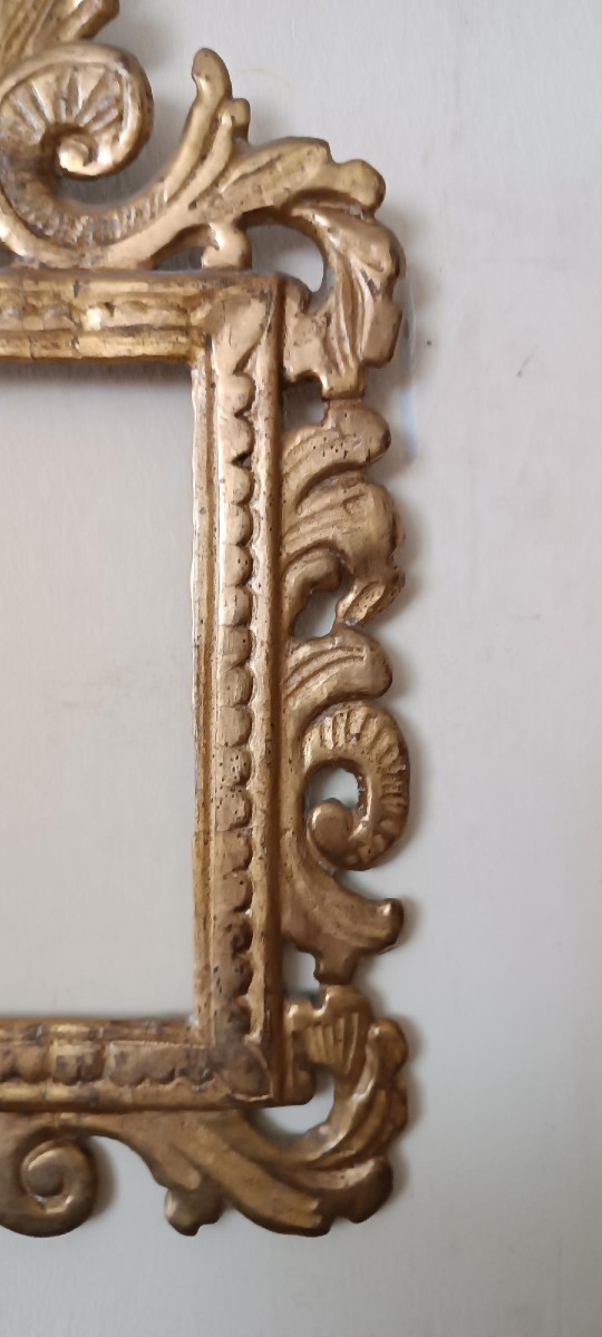 Antica cornice legno dorato XVIII secolo-photo-3