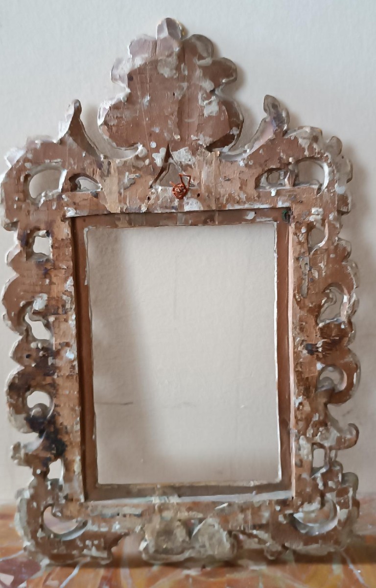 Antica cornice legno dorato XVIII secolo-photo-4