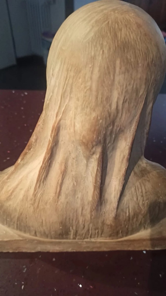 Scultura Terracotta Busto Madonna Firmata A.Neri (alfredo neri )Inizio Del 900-photo-5