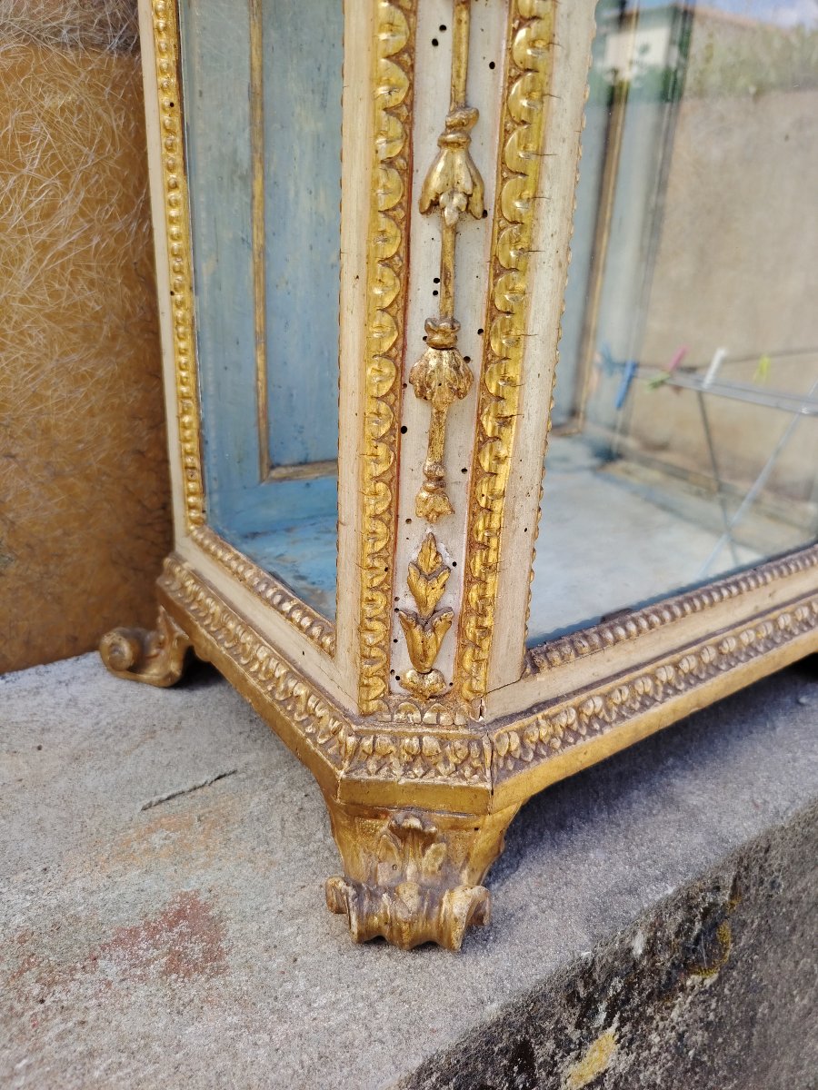 Importante  teca espositrice di manifattura Italiana   della metà del 700, periodo Luigi XV, -photo-3