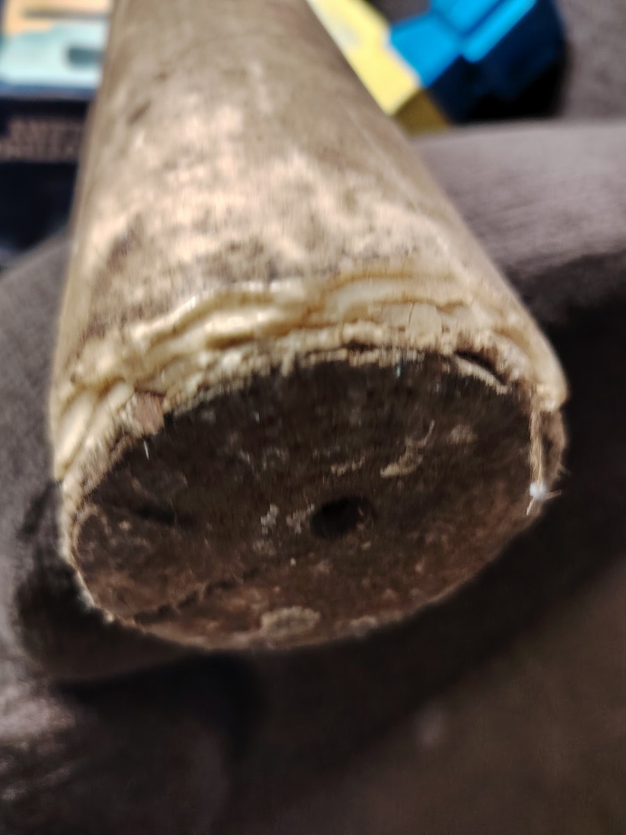 Antico grande cero pasquale dipinto,di provenienza Toscana datato 1825-photo-1