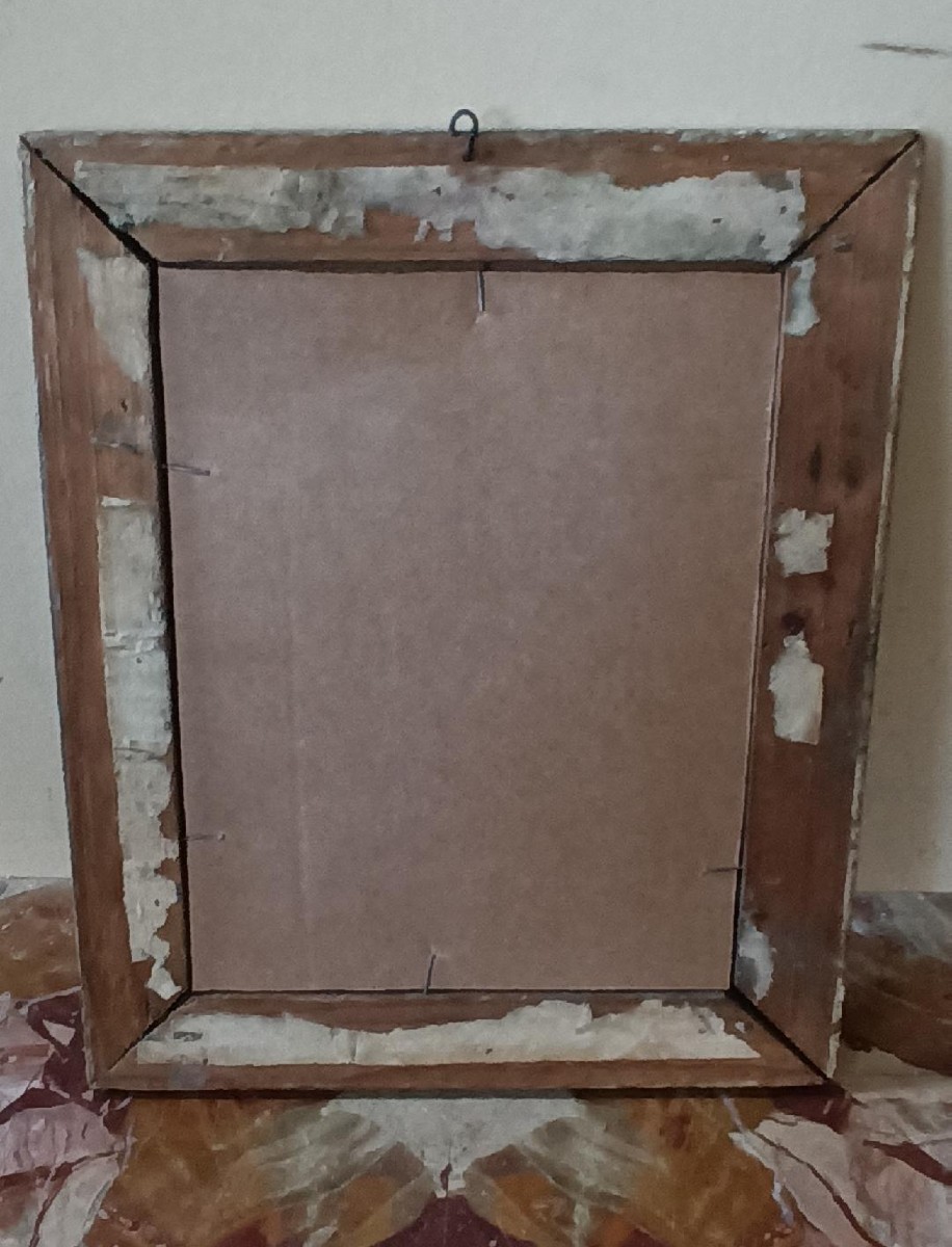 Antico dipinto ad olio su tela "Nostra Signora Addolorata"-photo-5