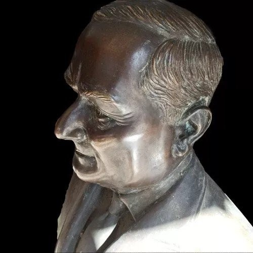 Grande scultura bronzo primi 900 fonderia marinelli firenze firmato -photo-4