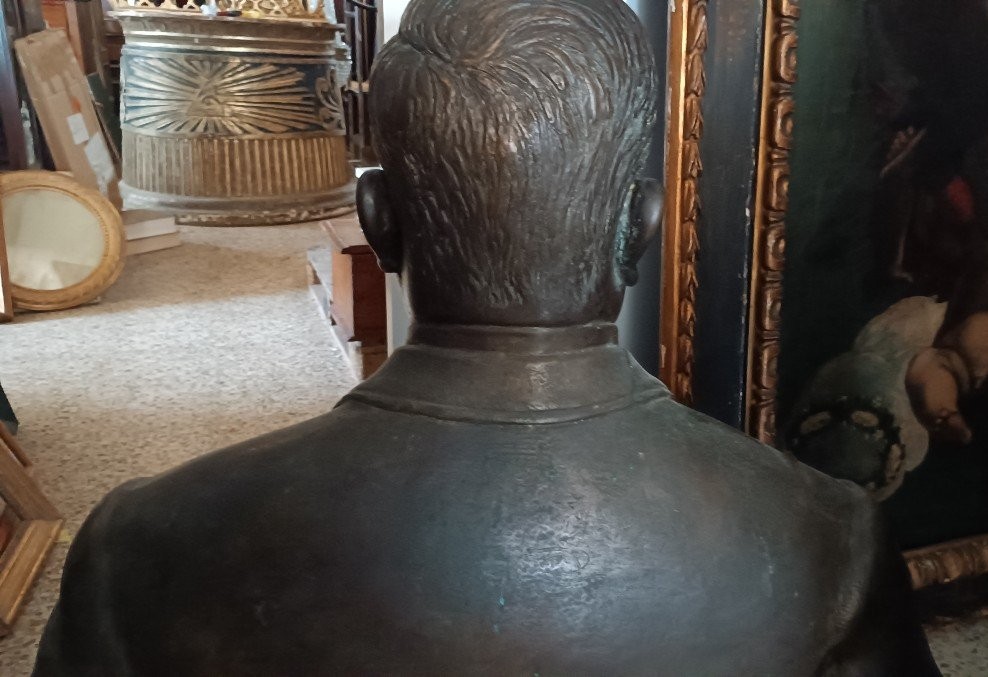 Grande scultura bronzo primi 900 fonderia marinelli firenze firmato -photo-3