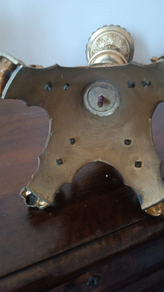 Grande candeliere bronzo 15 luci metà 800-photo-7