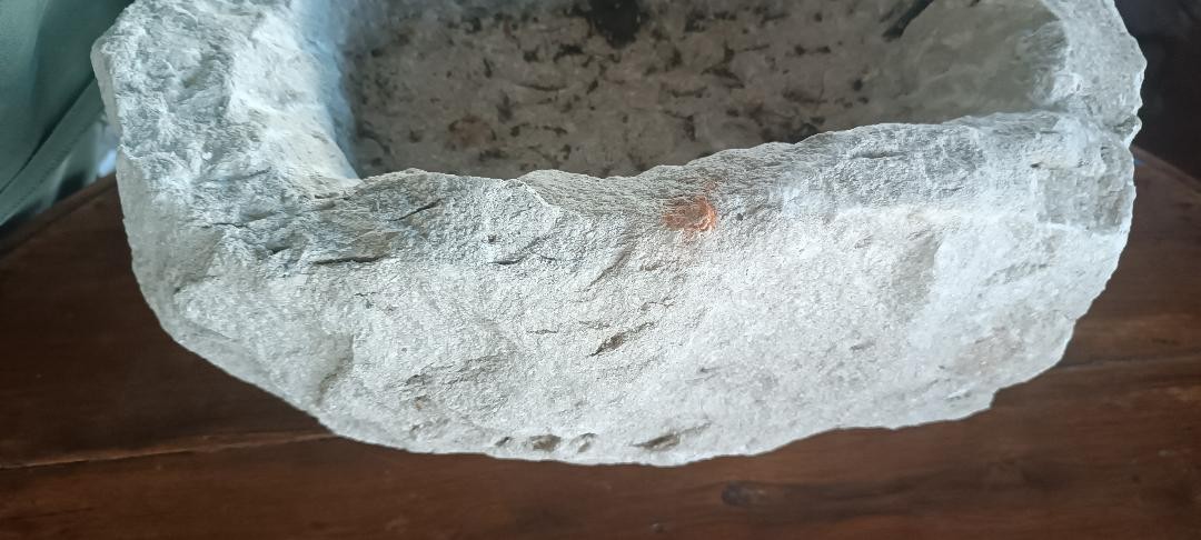 Antica piccola vasca da fontana in pietra scolpita Toscana XVI \ XVII secolo-photo-4