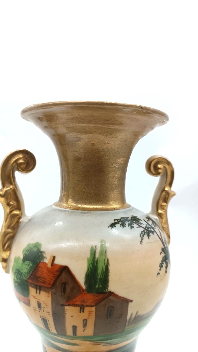 Vaso porcellana Luigi Filippo meta' XIX secolo Vecchia Parigi-photo-1