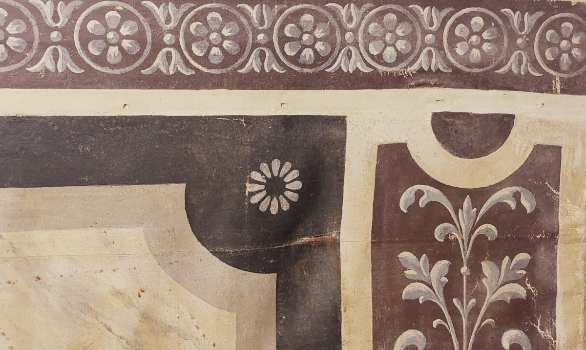Memento Mori grande dipinto a tempera su tela XVIII-photo-6