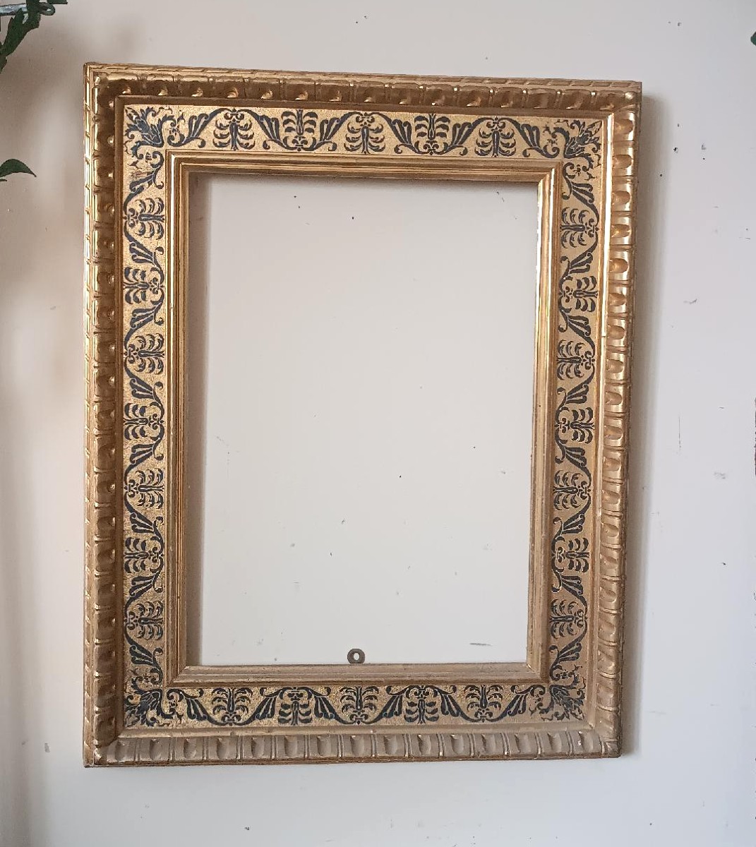 Antica cornice dorata in legno stile rinascimento 88X69,5 CM