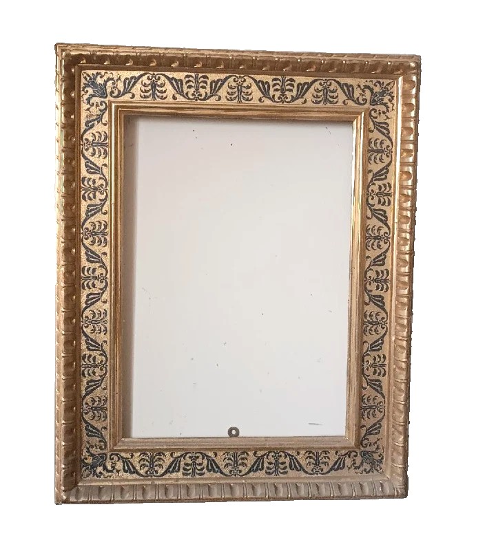Antica cornice dorata in legno stile rinascimento 88X69,5 CM