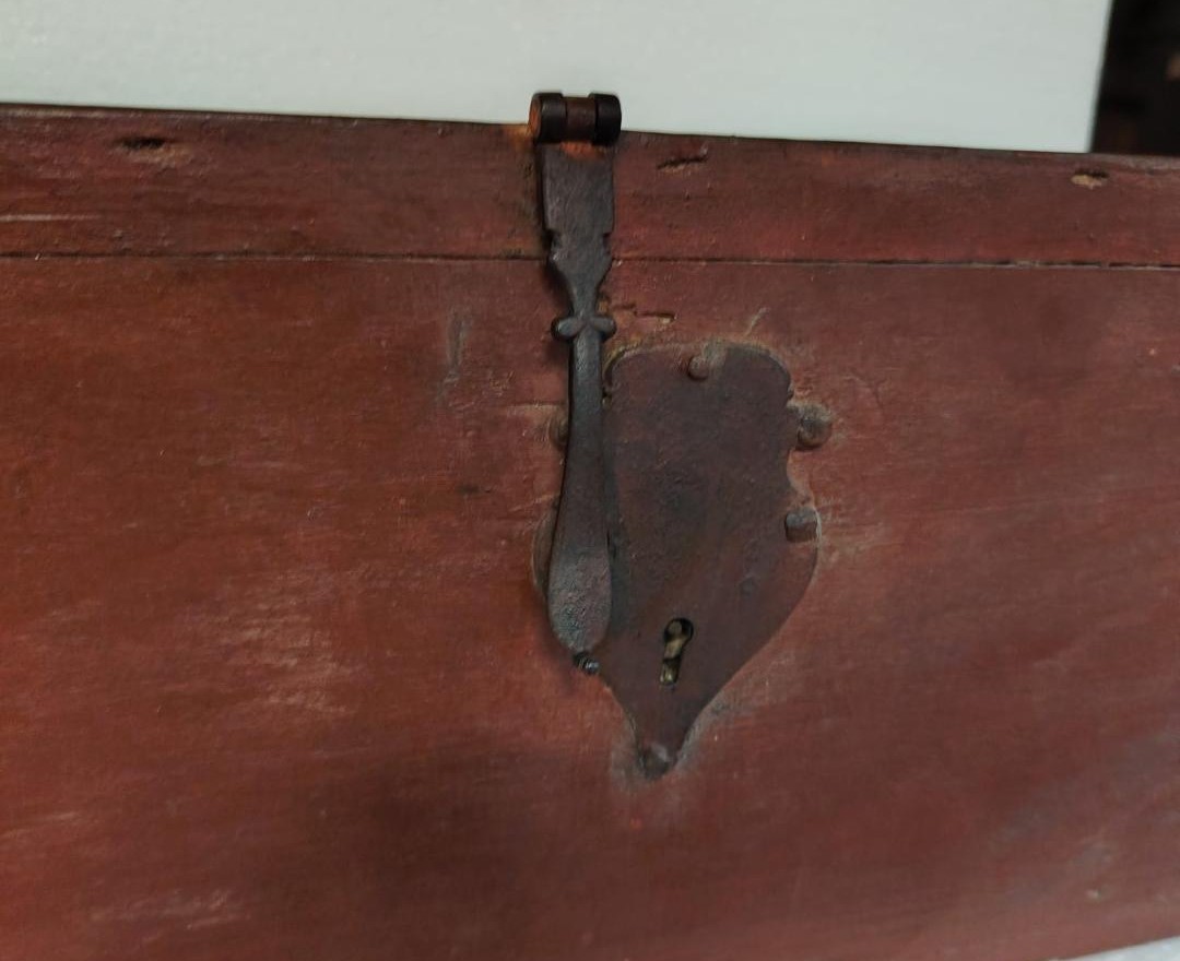 Antica scatola in legno inizi XVII secolo-photo-2