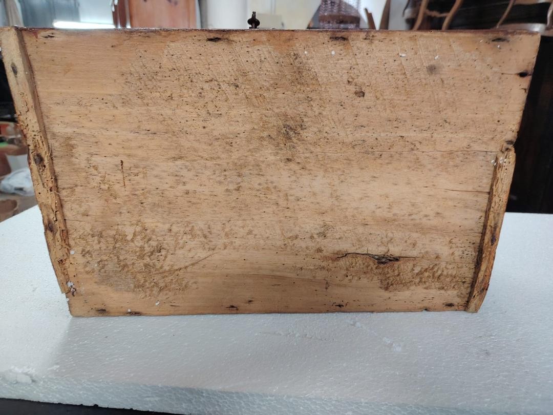 Antica scatola in legno inizi XVII secolo-photo-4
