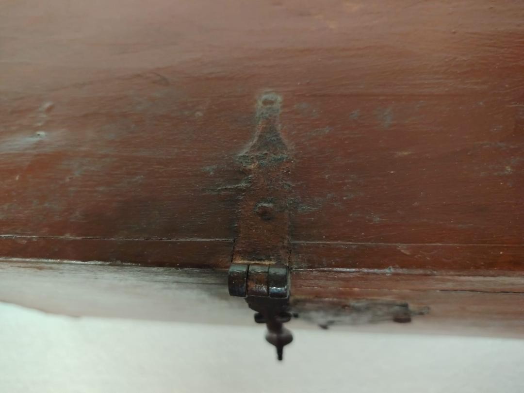 Antica scatola in legno inizi XVII secolo-photo-8