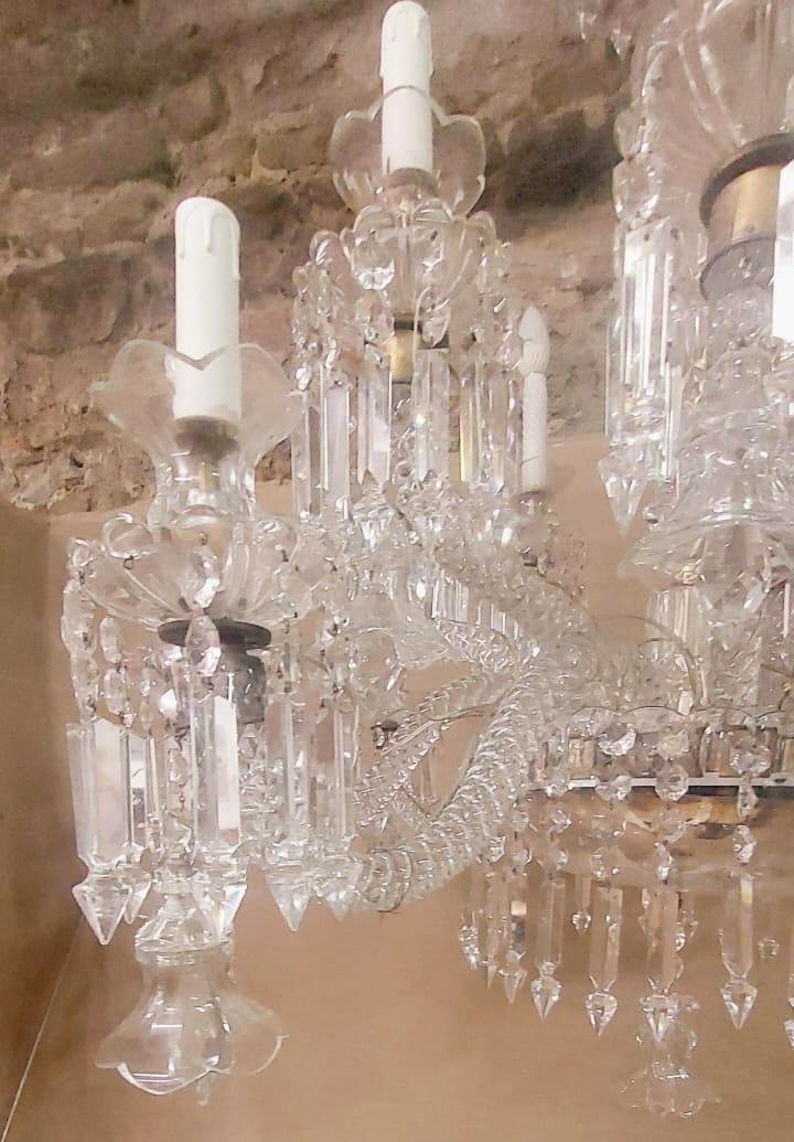 Grande lampadario di cristallo Francia anni '30/'40 -photo-2