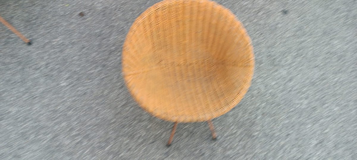 RARO  SET  DI POLTRONE IN VIMINI DESIGN ITALIANO-photo-3