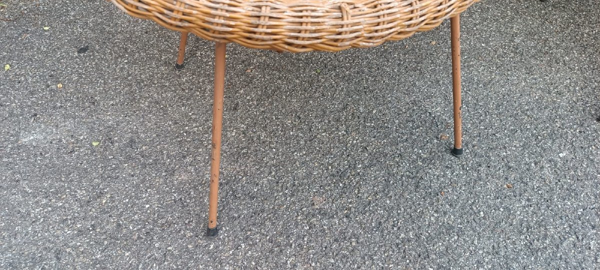 RARO  SET  DI POLTRONE IN VIMINI DESIGN ITALIANO-photo-4