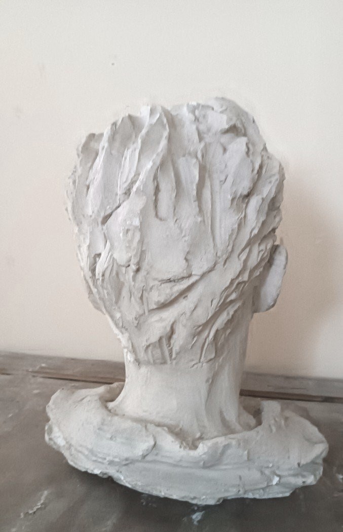 scultura busto in gesso firmato A.Novelli-photo-1